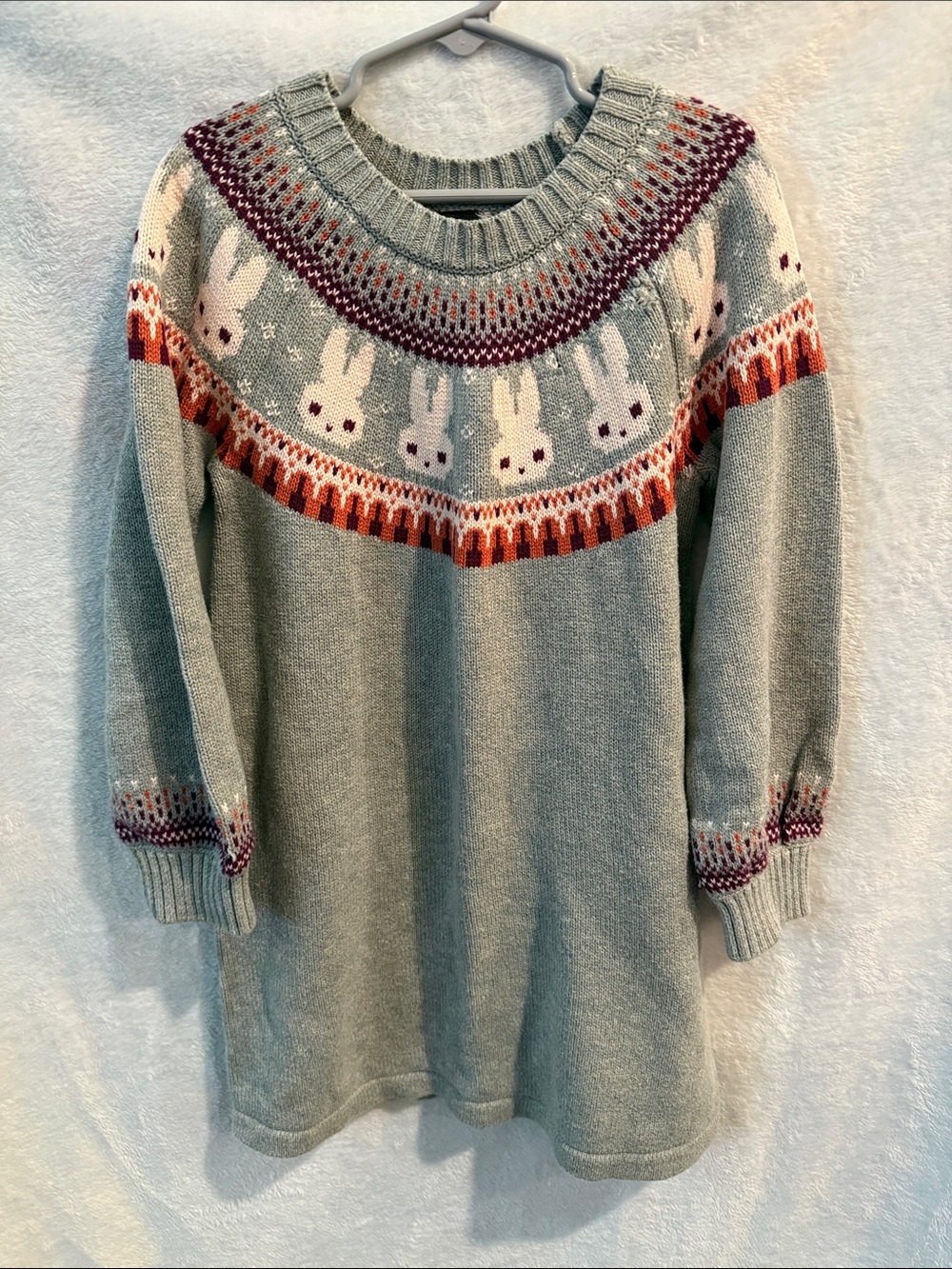 Tea Collection Bunny Sweater Dress Girls’ Size 6 *READ*